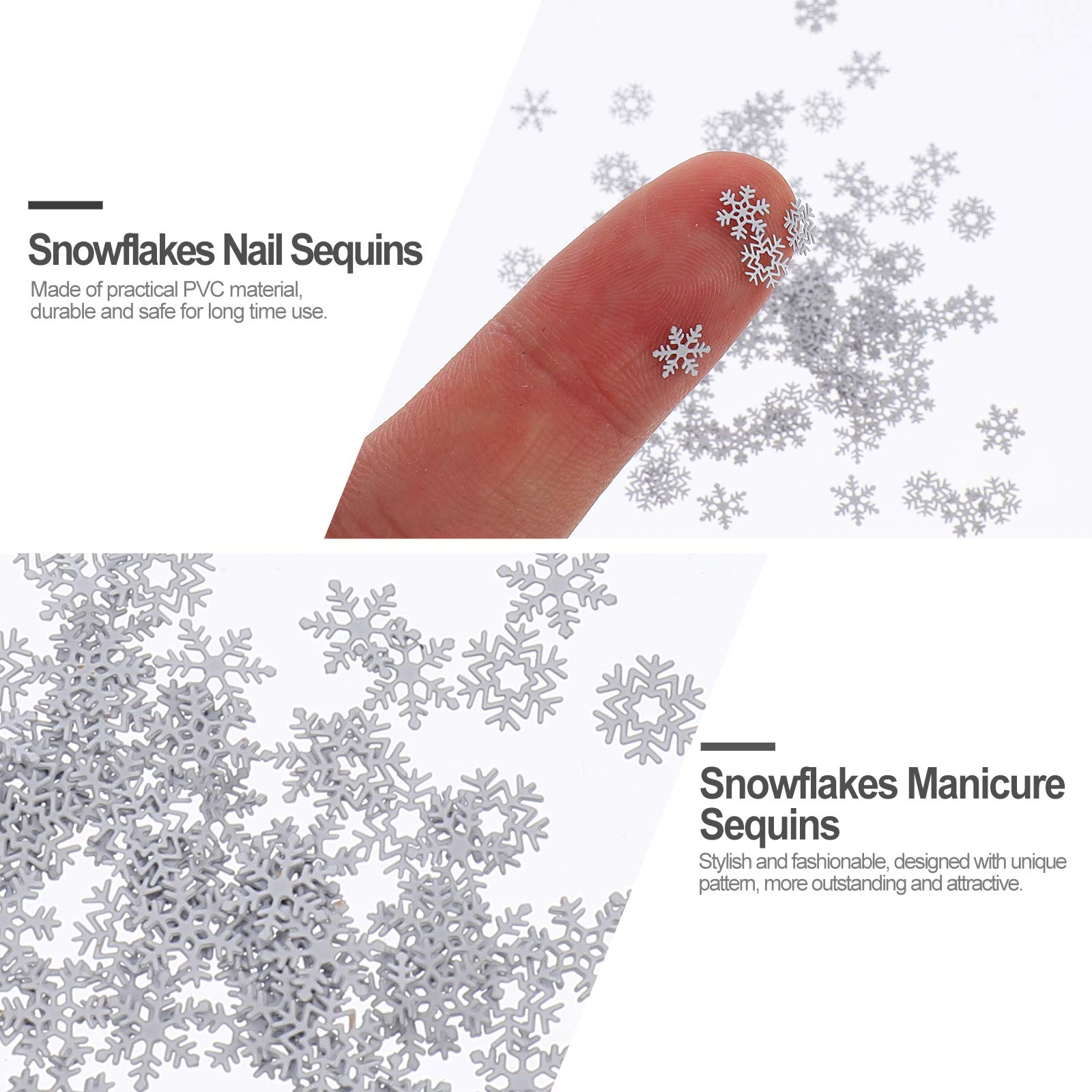 3 Boxes Christmas Snowflake Nail Stickers & Sequins - Holiday Nail Art Decals for Manicure, Perfect for Christmas Parties & Winter Nail Designs