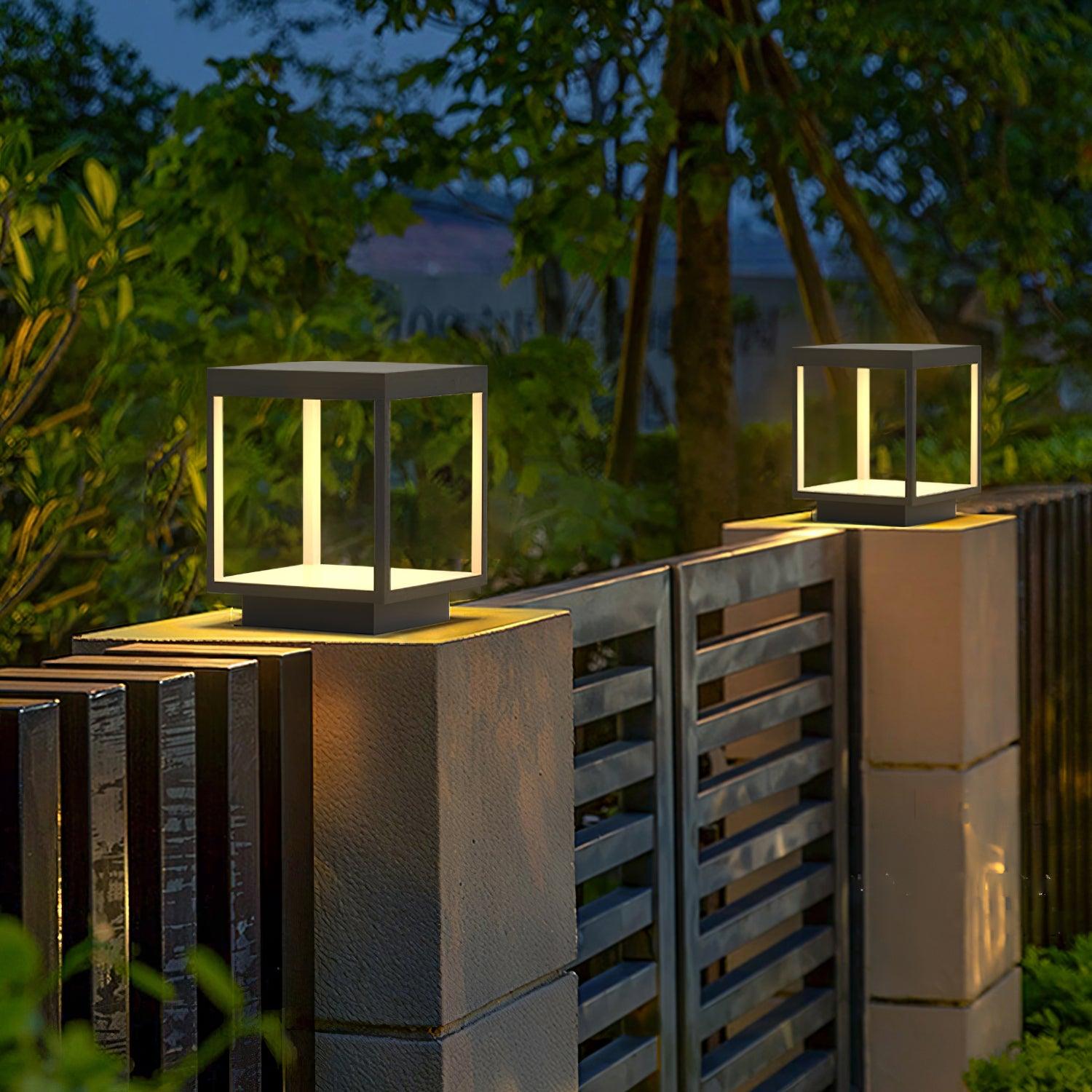 Square Frame Solar Outdoor Light - Waterproof LED Garden Lights for Pathway, Patio, Yard & Landscape - Energy Saving Solar Powered Decorative Lighting for Home & Outdoor Decor