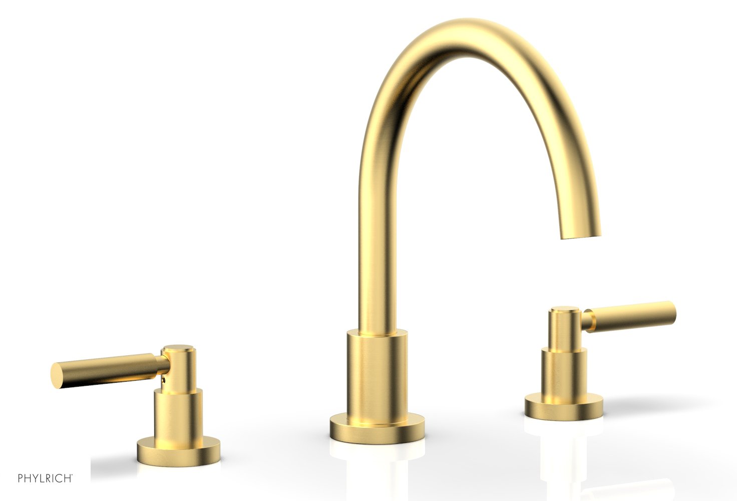 Premium Deck Tub Faucet Set with Lever Handles - D1130C Model - Perfect for Outdoor Showers, Pool Decks & Patio Installations