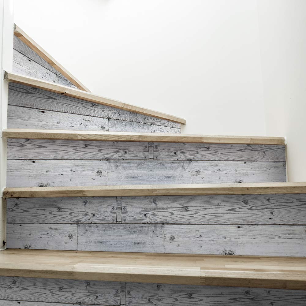 FunLife Self-Adhesive Stair Stickers - Non-Slip Peel & Stick Stair Riser Decals for Home Decor (6.1