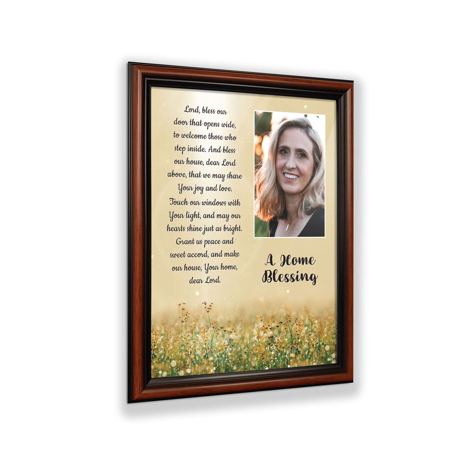 God Bless This Home Sign - Inspirational Home Blessing Wall Decor for Living Room, Bedroom & Entryway - Perfect Housewarming Gift (5042W)