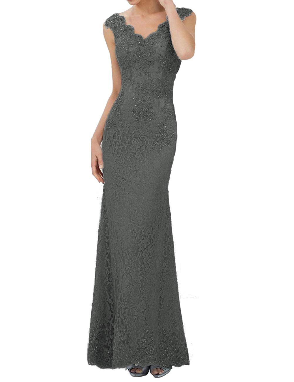 Elegant Mother of The Bride Dresses - Long Lace Formal Evening Gowns with Beaded Mermaid Design for Weddings, Parties & Special Occasions