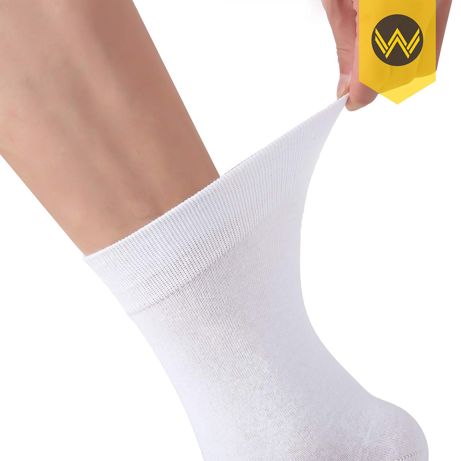 WANDER Men's Dress Socks - 6/8 Pairs Cotton Thin Lightweight Breathable Socks for Business & Formal Occasions - Solid & Patterned Soft Comfortable Office Work Socks