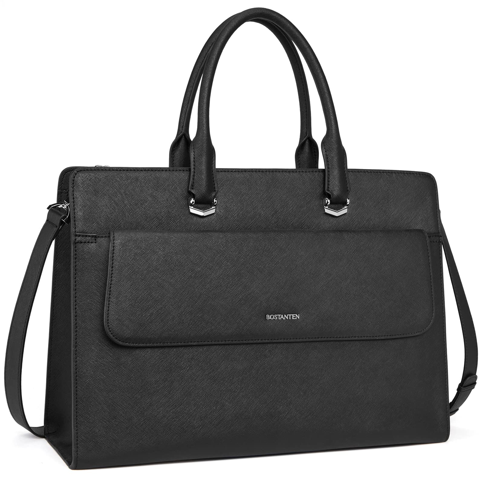 BOSTANTEN Women's 15.6 Inch Leather Laptop Briefcase - Professional Business Messenger Shoulder Bag for Work, Office & Travel | Perfect for Businesswomen, Commuters & Corporate Professionals