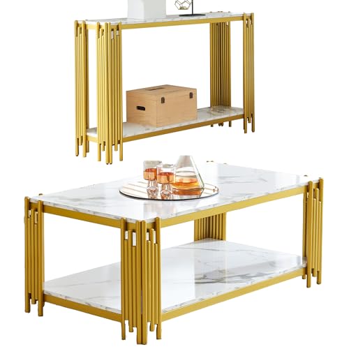 2 Piece Set - White & Gold