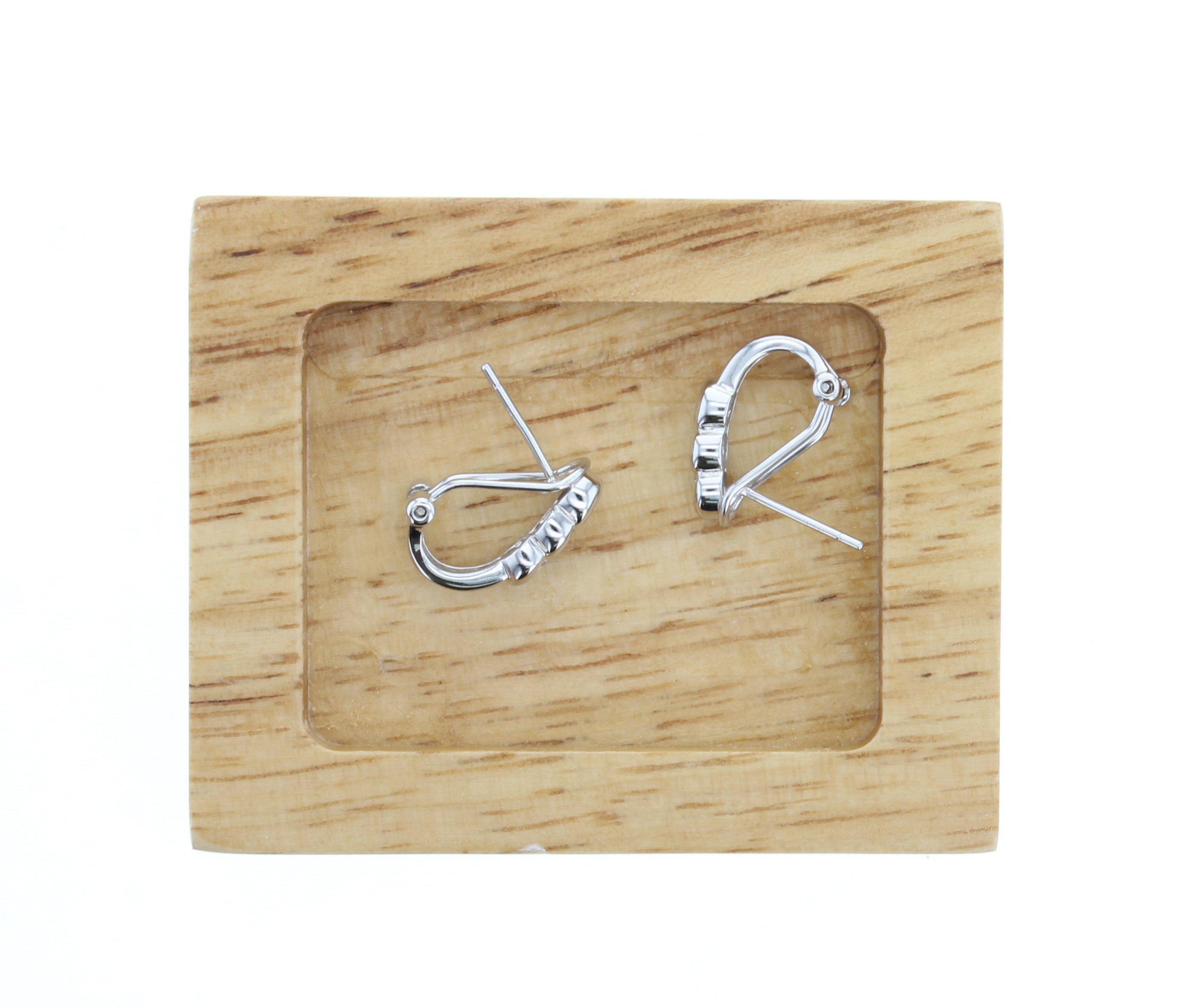 14K White Gold Diamond Bezel Earrings 0.43cttw - Elegant Stud Earrings for Women, Perfect for Weddings, Parties & Everyday Wear