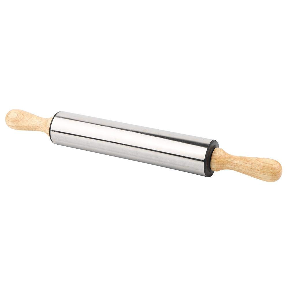 Premium Stainless Steel Non-Stick Rolling Pin for Baking - Perfect for Bread, Cookies, Pastry, Dumplings & Wonton Wrappers - Ideal for Home Bakers & Professional Chefs - Great for Holiday Baking, Family Cooking & Restaurant Use