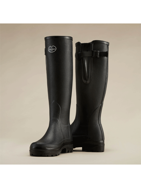 Le Chameau Vierzonord Noir - Premium Men's Rubber Boots for Hunting, Fishing & Outdoor Activities - Waterproof & Durable for All-Weather Use