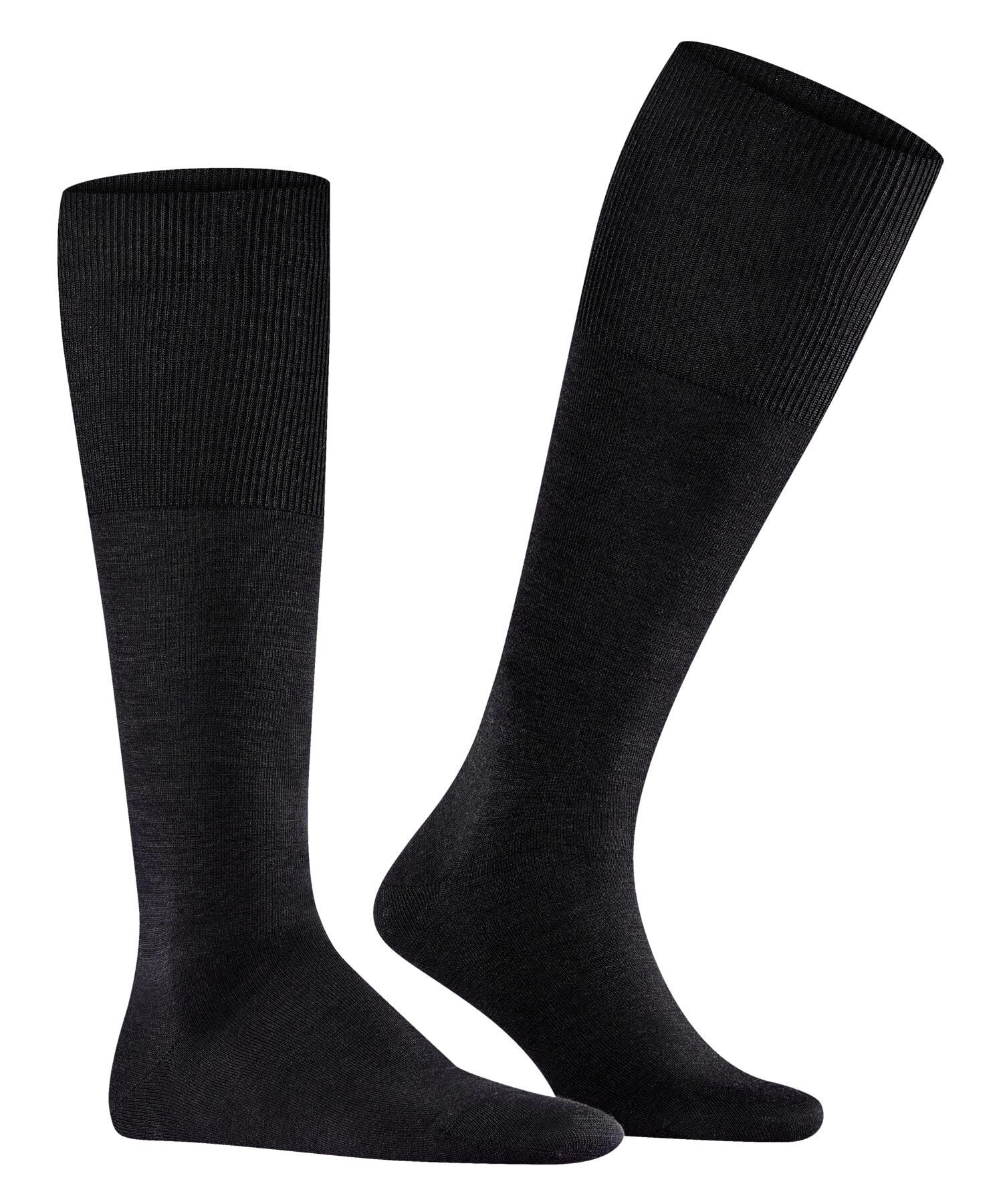 FALKE Men's Knee-High Dress Socks - Breathable Merino Wool & Cotton Blend for Travel, Business & Casual Wear - Comfortable Formal Socks for Airports, Office & Everyday Use (1 Pair)