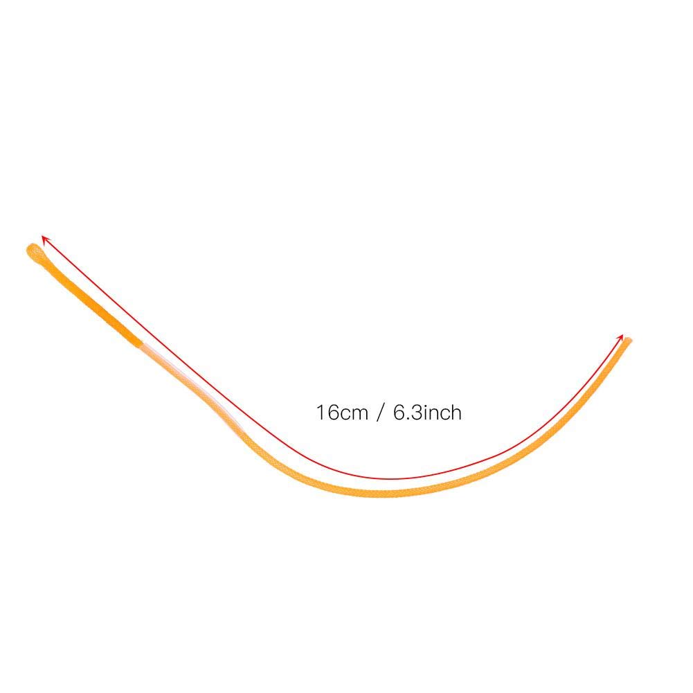 Ubersweet® 10PCS Fly Fishing Line - 30LB Yellow Braided Loop Line for Fly Fishing Tackle Accessories | Perfect for Trout, Bass, and Salmon Fishing in Rivers and Lakes