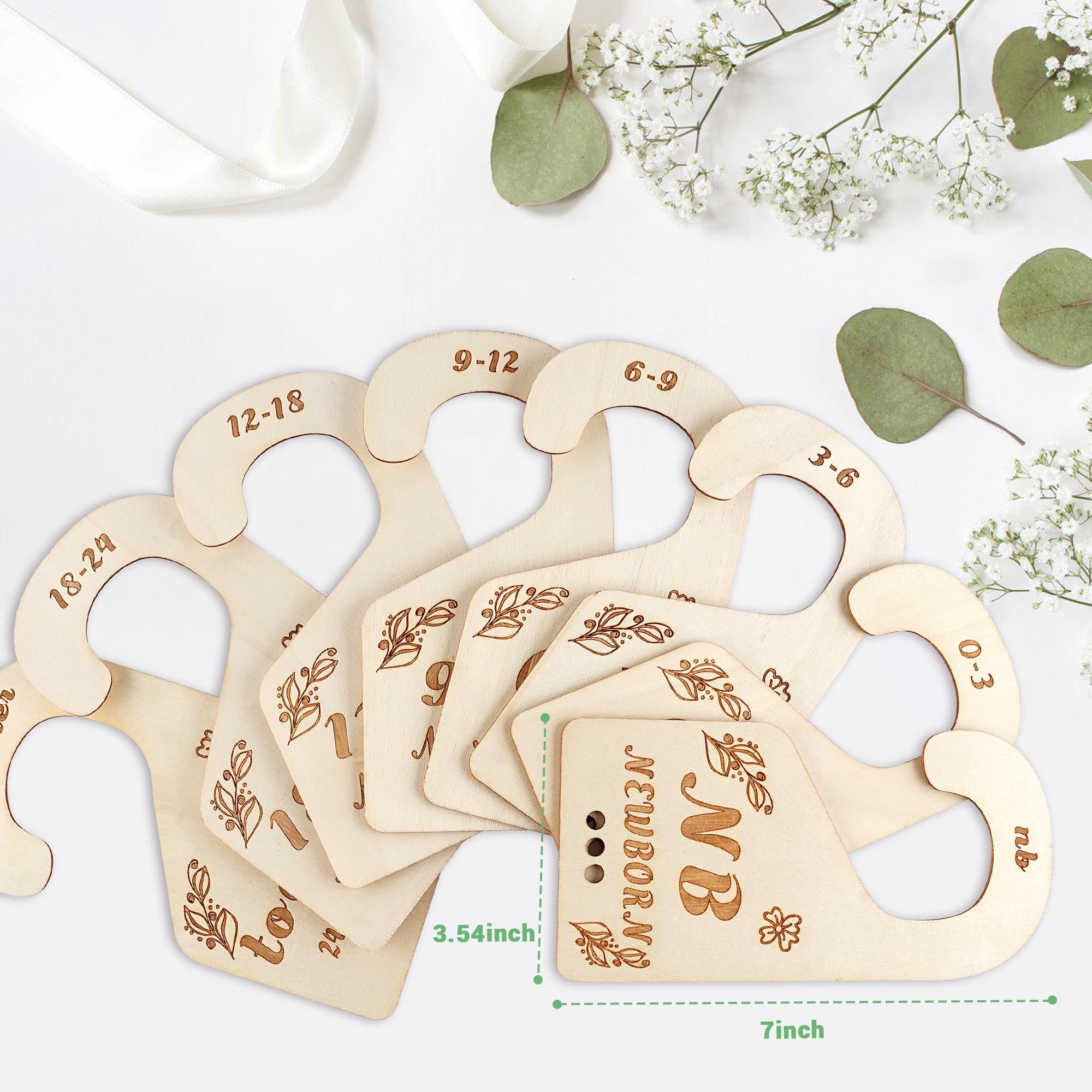 8-Pack Baby Closet Dividers & Clothes Organizer - Newborn to 24 Months Size - Nursery Organization for Infant Clothing (Perfect for Nursery, Baby Shower Gifts & Kids' Wardrobe Organization)