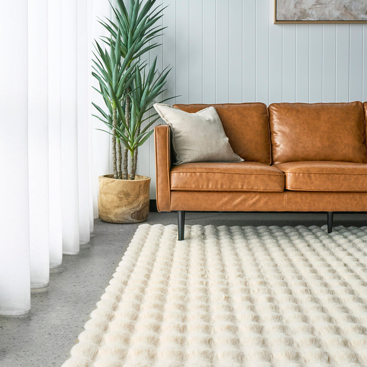 Soft Plush Bubble Washable Rug - Non-Slip Bathroom & Nursery Floor Mat - Machine Washable for Easy Cleaning - Perfect for Kids Room, Playroom & Pet Areas
