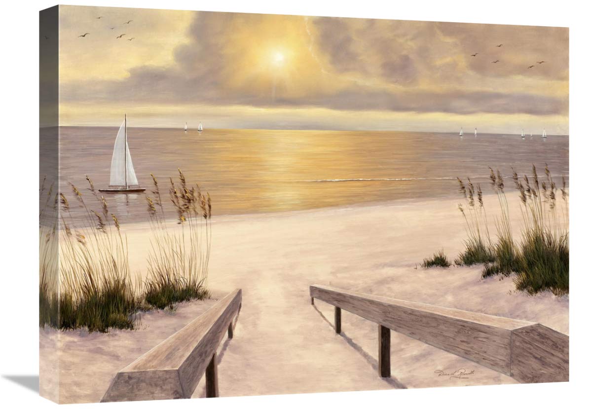 18 x 24 Inch Beach Glow Art Print by Diane Romanello - Coastal Wall Decor for Living Room, Bedroom & Office