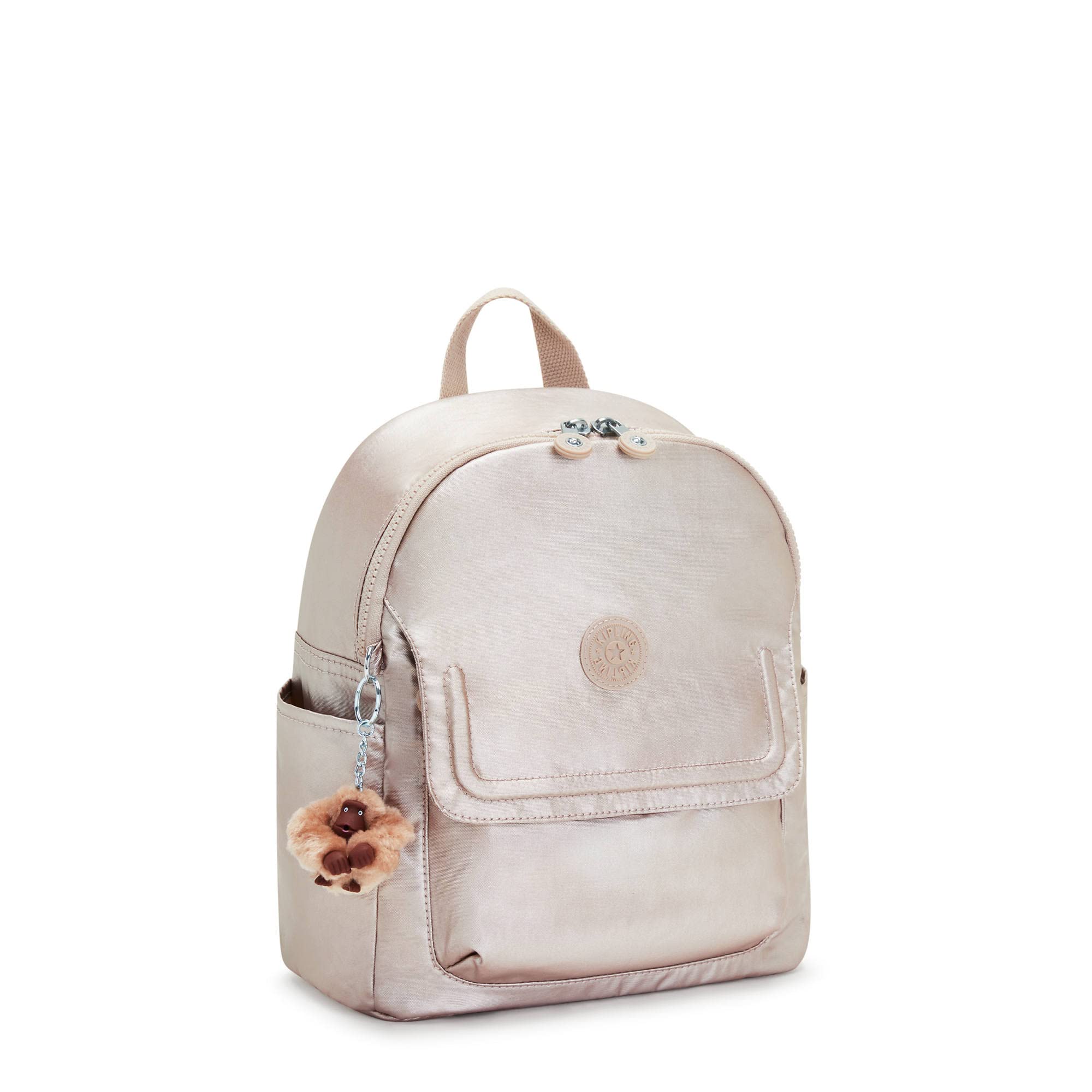 Kipling Matta Up Metallic Backpack for Women - Stylish & Durable Travel Backpack with Metallic Finish, Perfect for Work, School & Daily Commute