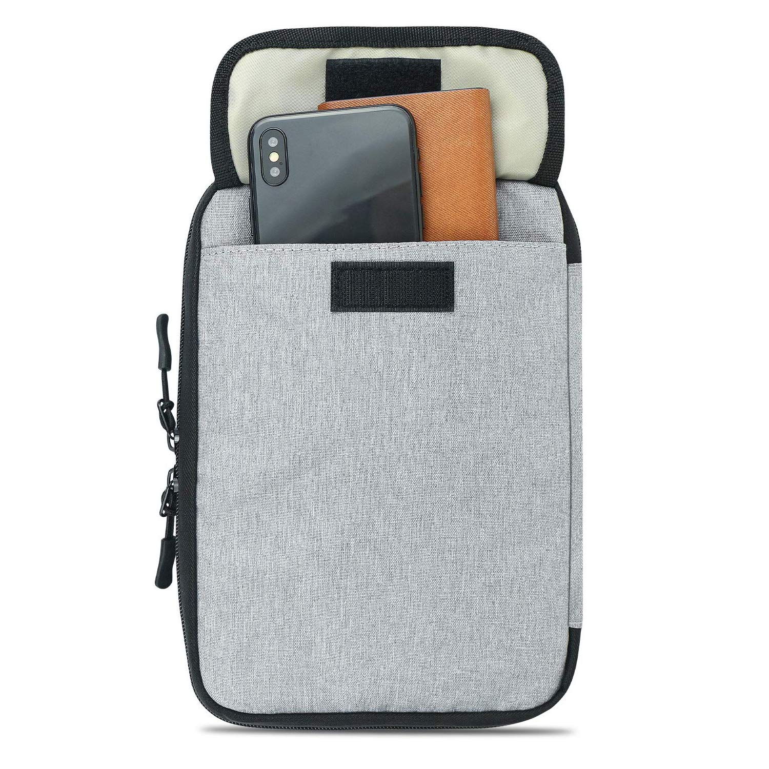 Portable Travel Cable Organizer Bag - Small Electronics Accessories Storage Case for Chargers, Phones, USB Cables & SD Cards with 8 Cable Ties | Perfect for Business Trips, Commuting & Home Office Organization