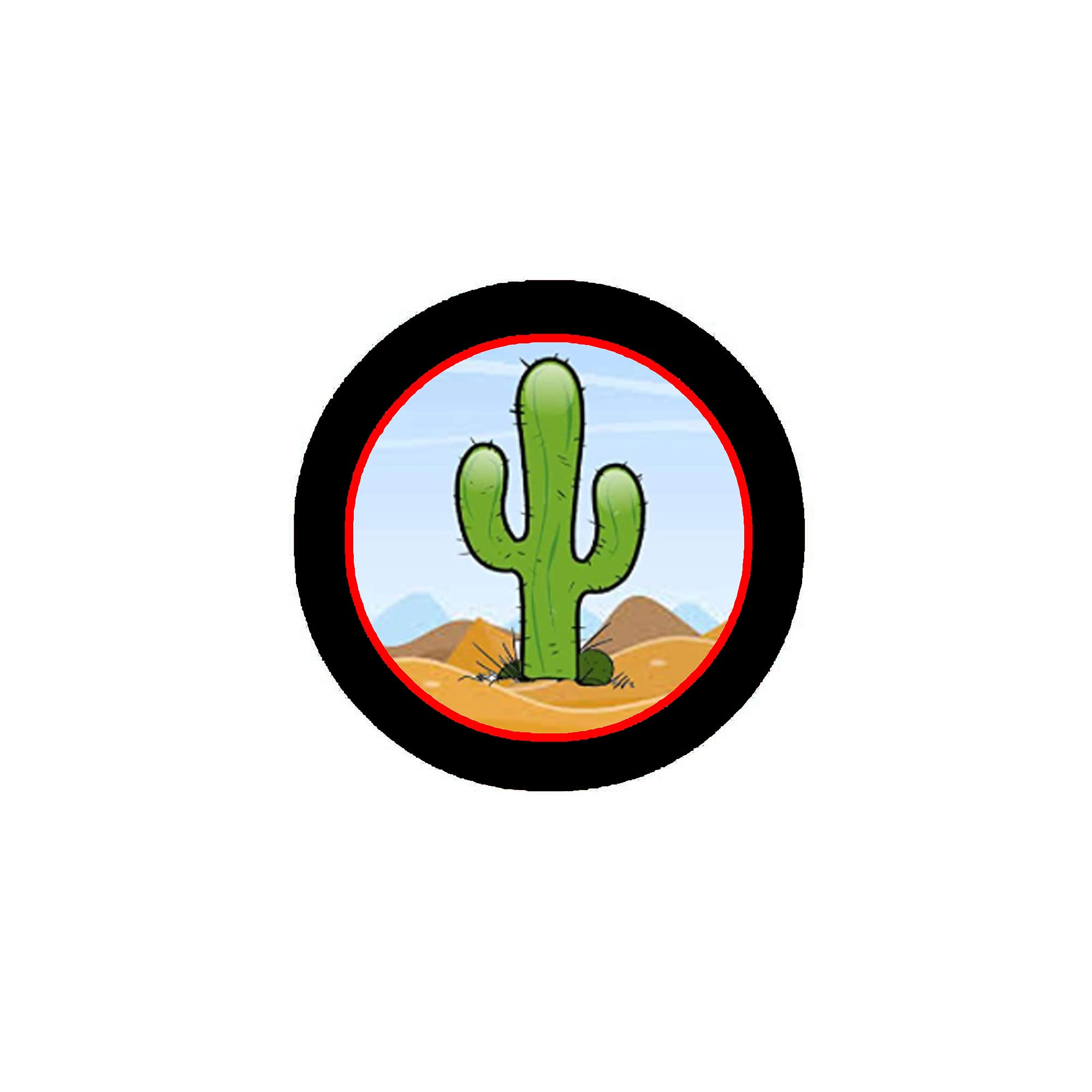 Green Cactus Desert Plant Pinback Button - 2.25 Inch Enamel Lapel Pin for Jackets, Backpacks & Hats - Perfect for Outdoor Adventures, Music Festivals & Desert-Themed Parties