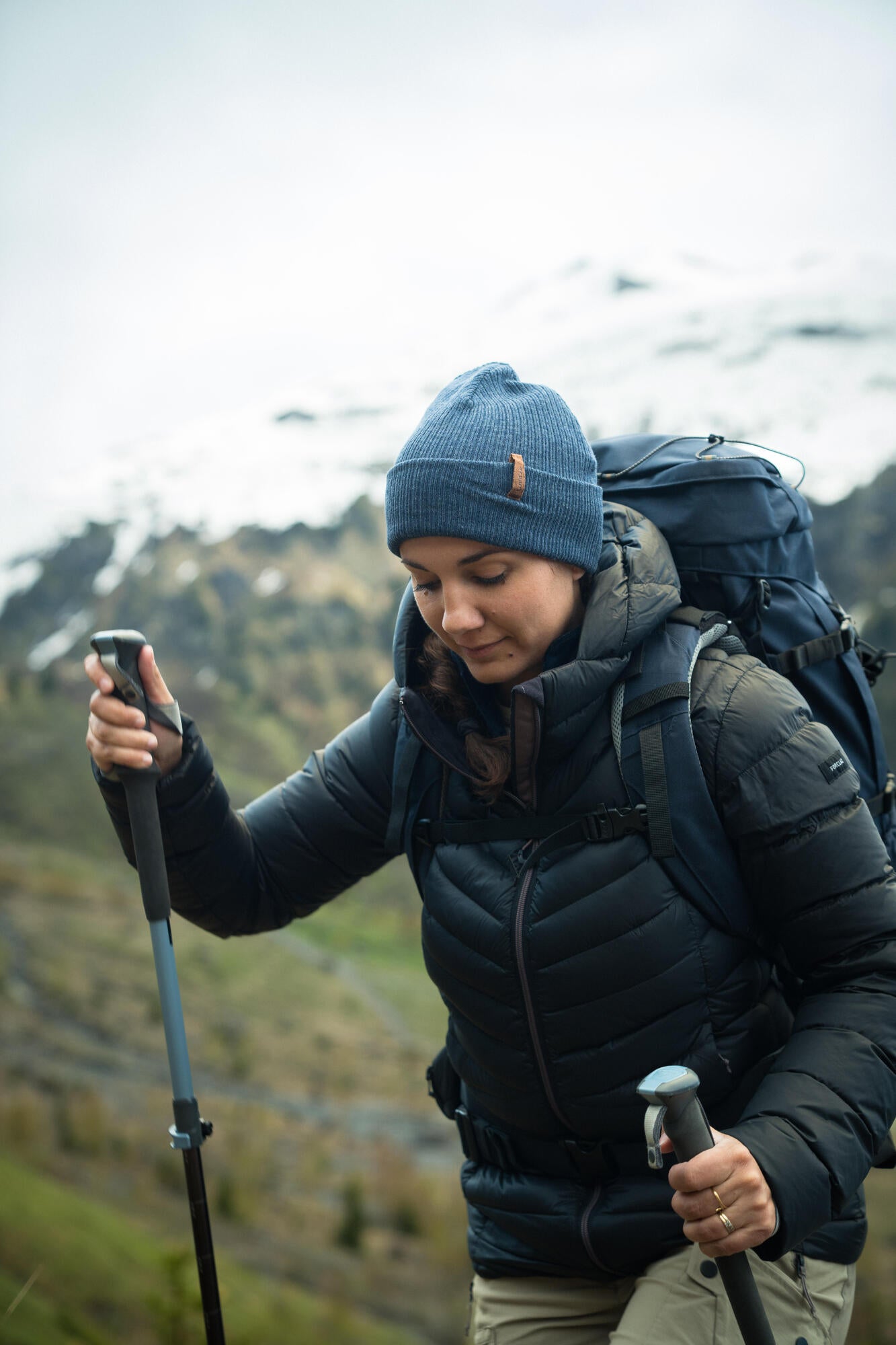 Forclaz Women's MT500 Hooded Down Puffer Jacket - Lightweight Winter Coat, Waterproof Windproof Insulated Jacket for Hiking, Skiing & Outdoor Activities