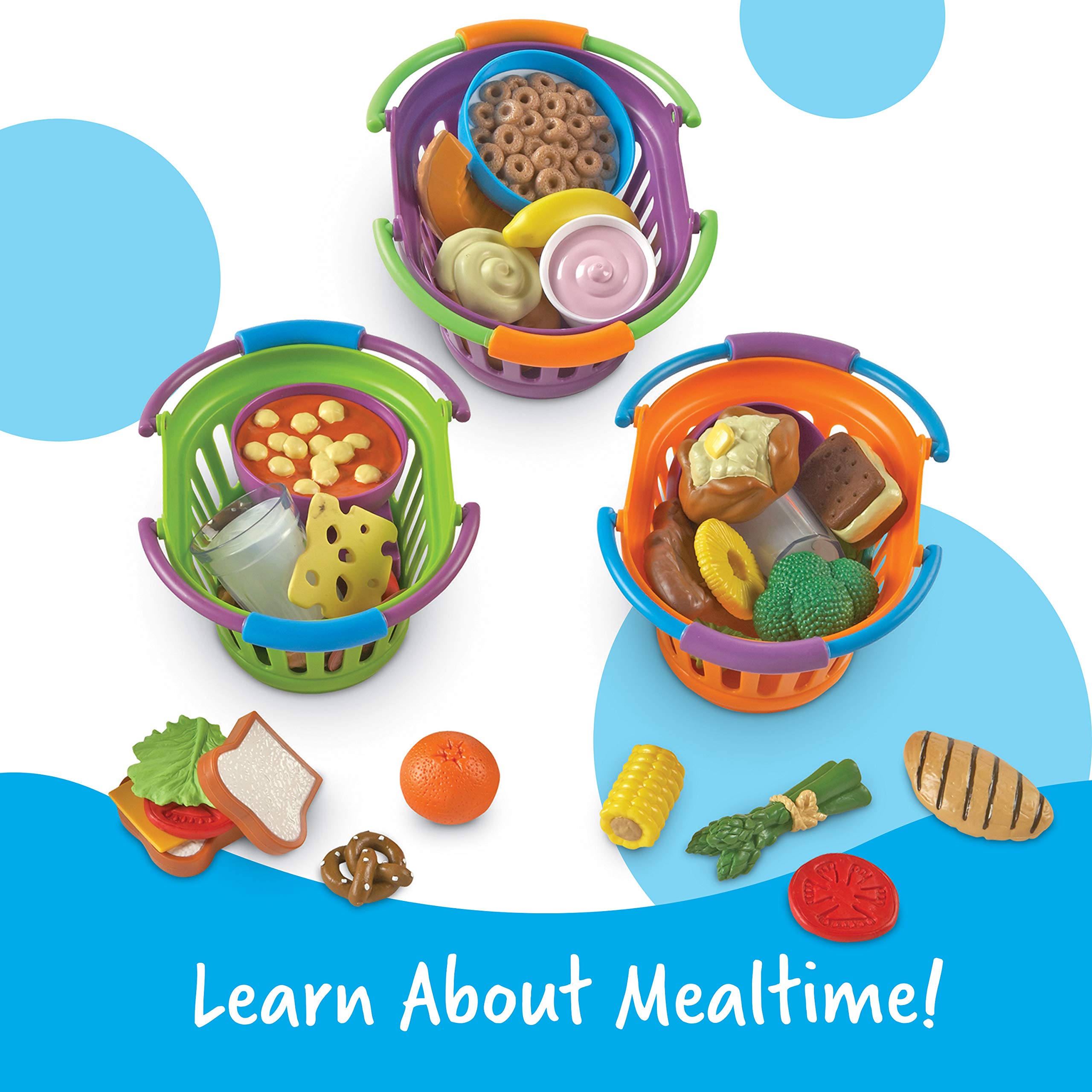 Learning Resources New Sprouts Pretend Play Food Bundle - 3 Sets (Breakfast, Lunch & Dinner) | Educational Toddler Toys for Ages 18+ Months | Supermarket Role Play, Kitchen & Preschool Learning Activities