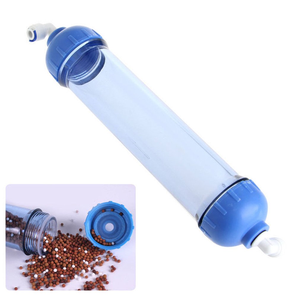 Replacement Water Filter Housing for Reverse Osmosis Systems - Transparent Shell, Two Open Ends, Refillable Inline Filter (1 Pack) - Perfect for Home Water Purification and RO System Maintenance