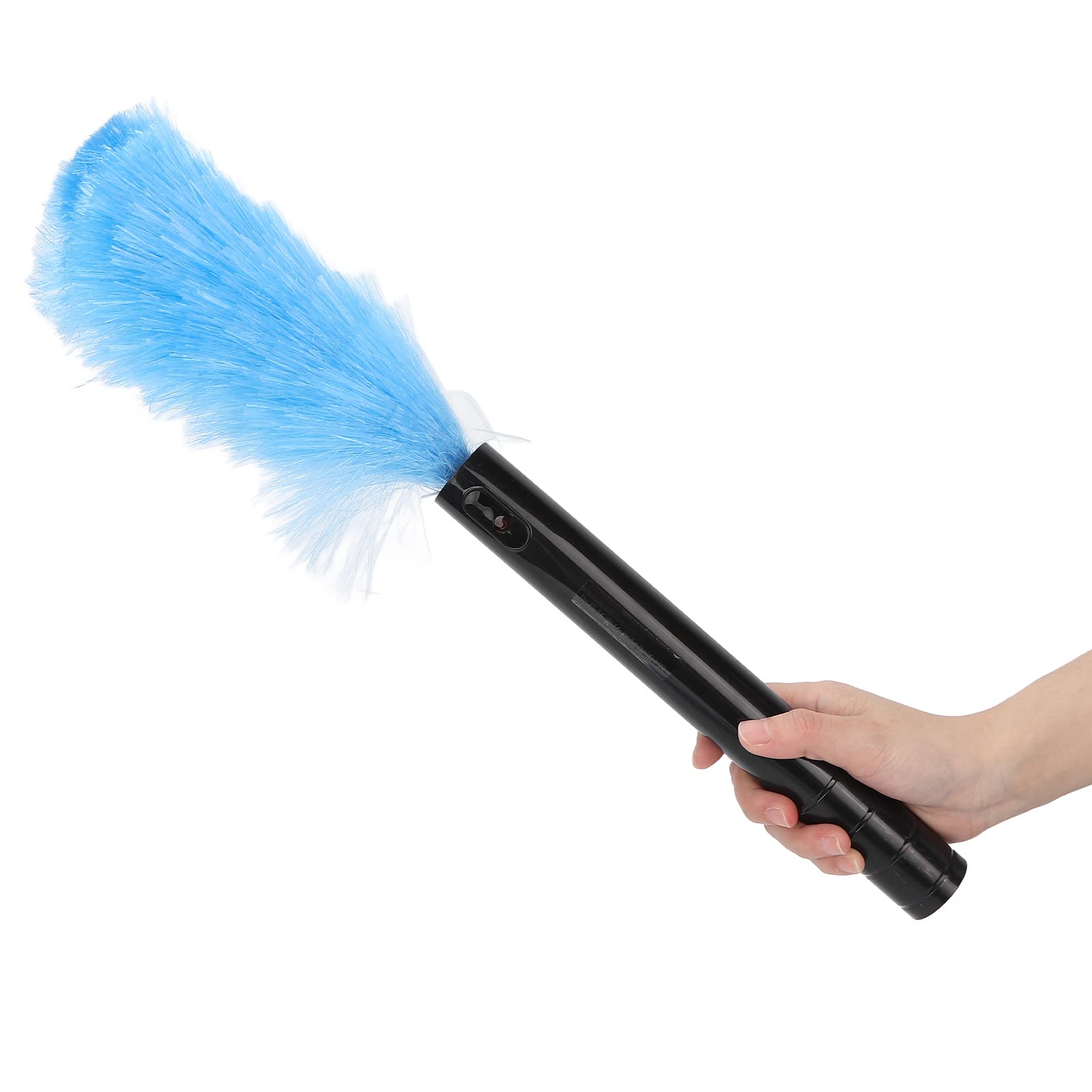 Electric Duster with Electrostatic Adsorption - Microfiber Cleaning Tool for Home, Car & Office - Reusable Dust Remover for Furniture, Electronics & Hard-to-Reach Areas (Black)