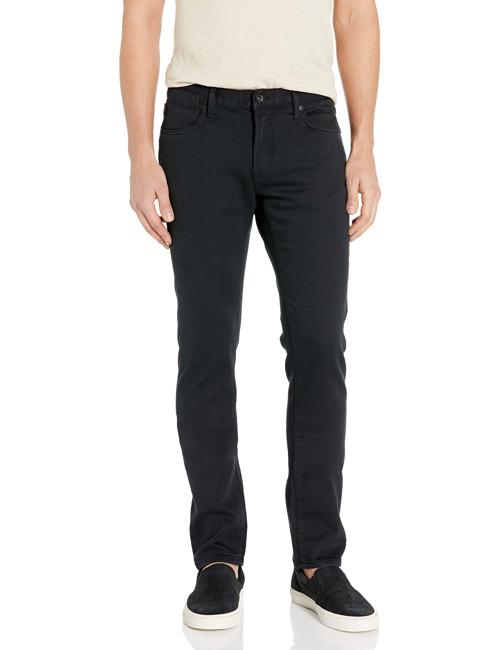John Varvatos Star USA Men's Bowery Slim Fit Straight Leg Knit Jean - Premium Stretch Denim Pants for Casual & Smart Office Wear