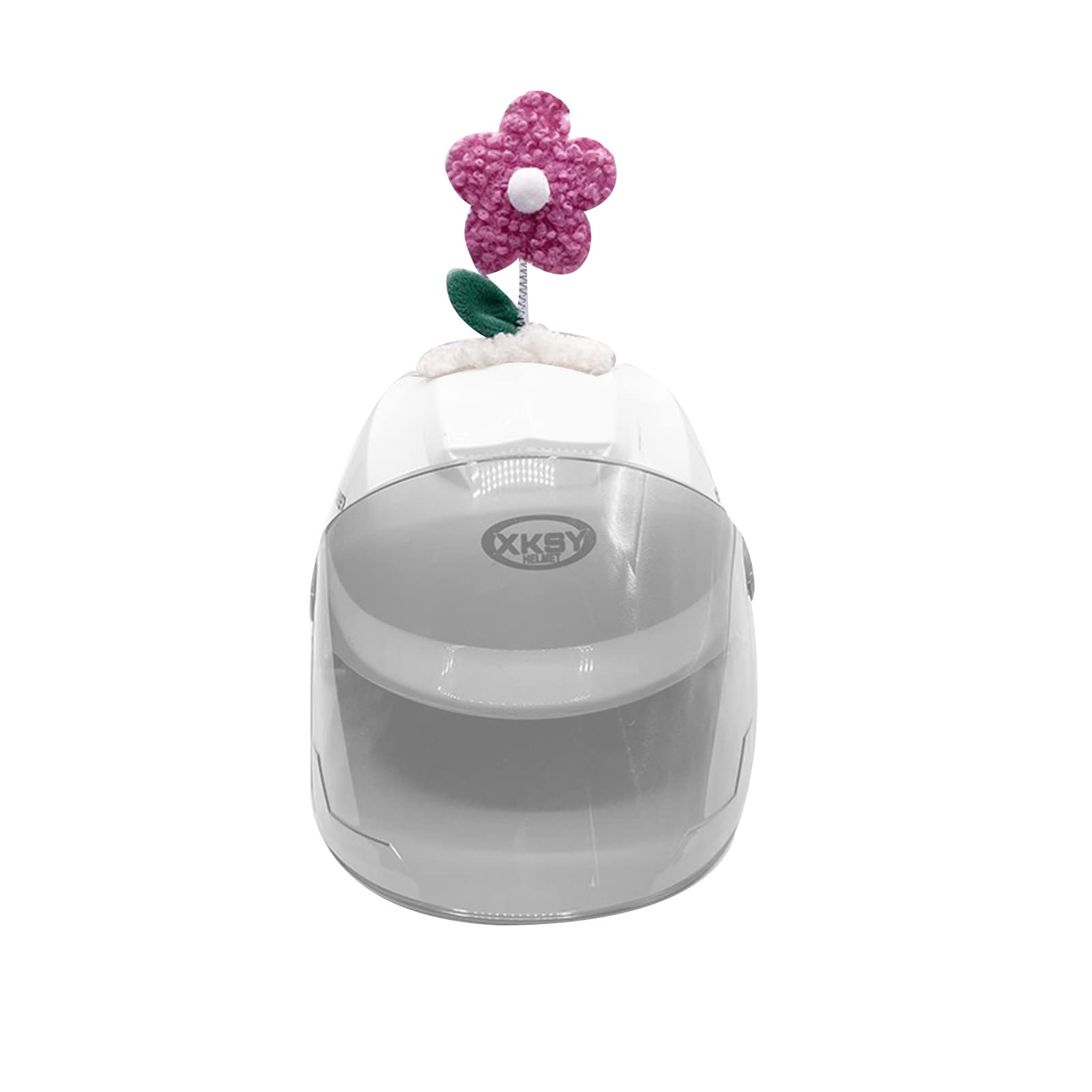Floral Helmet Flare for Women - Cute Swing Motorcycle & Ski Bike Helmet Accessory - Reusable Velcro Decorative Design (Helmet Not Included) - Plush Rose Pink - Perfect for Motorcycle Rides, Skiing & Outdoor Adventures