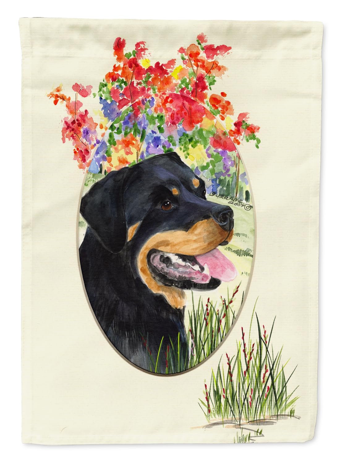 Rottweiler Garden Flag - Decorative Yard Banner for Mailbox, Patio & Flower Beds | Colorful Outdoor Dog Artwork | Perfect for Seasonal Decor, Pet Lover Gifts & Home Landscaping