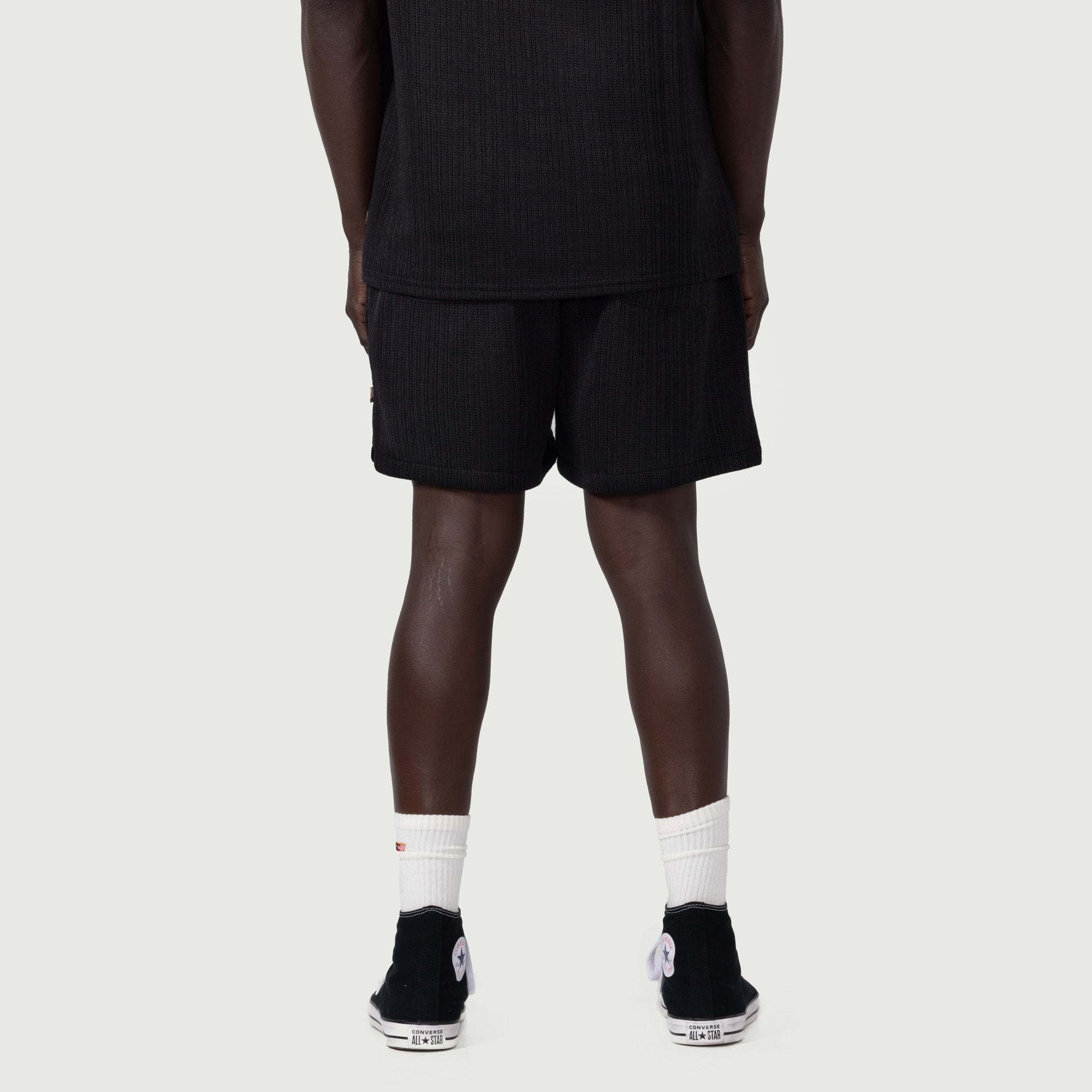 HONOR THE GIFT Black Knit Shorts - Stylish Casual Wear for Men | Perfect for Gym, Running & Everyday Comfort