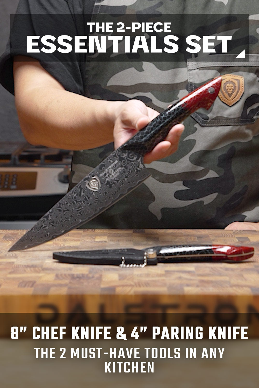 Premium 2-Piece Chef Knife & Paring Knife Set - Scorpion Series by Dalstrong | High-Performance Kitchen Cutlery for Professional Chefs & Home Cooking