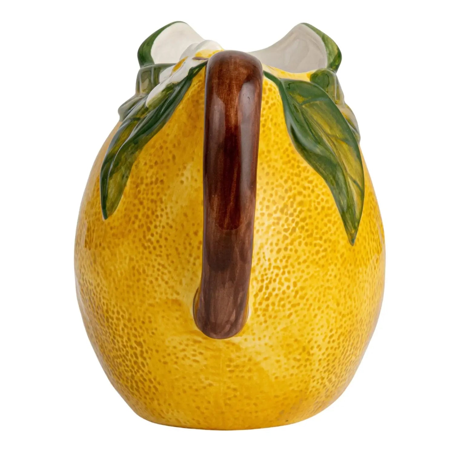 Hand Painted Lemon Shaped Pitcher - Unique Ceramic Pitcher for Lemonade, Iced Tea & Summer Drinks - Perfect for Kitchen Decor, Parties & Outdoor Entertaining