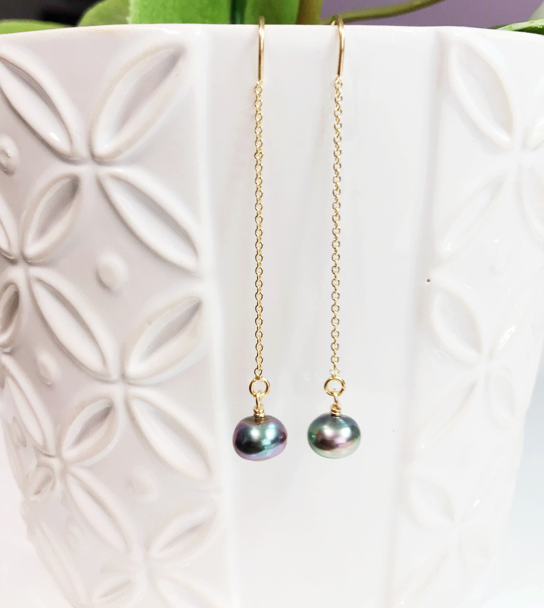 Ella Keshi Tahitian Pearl Earrings (E360) – Elegant Handmade Jewelry for Women, Perfect for Weddings, Parties & Special Occasions