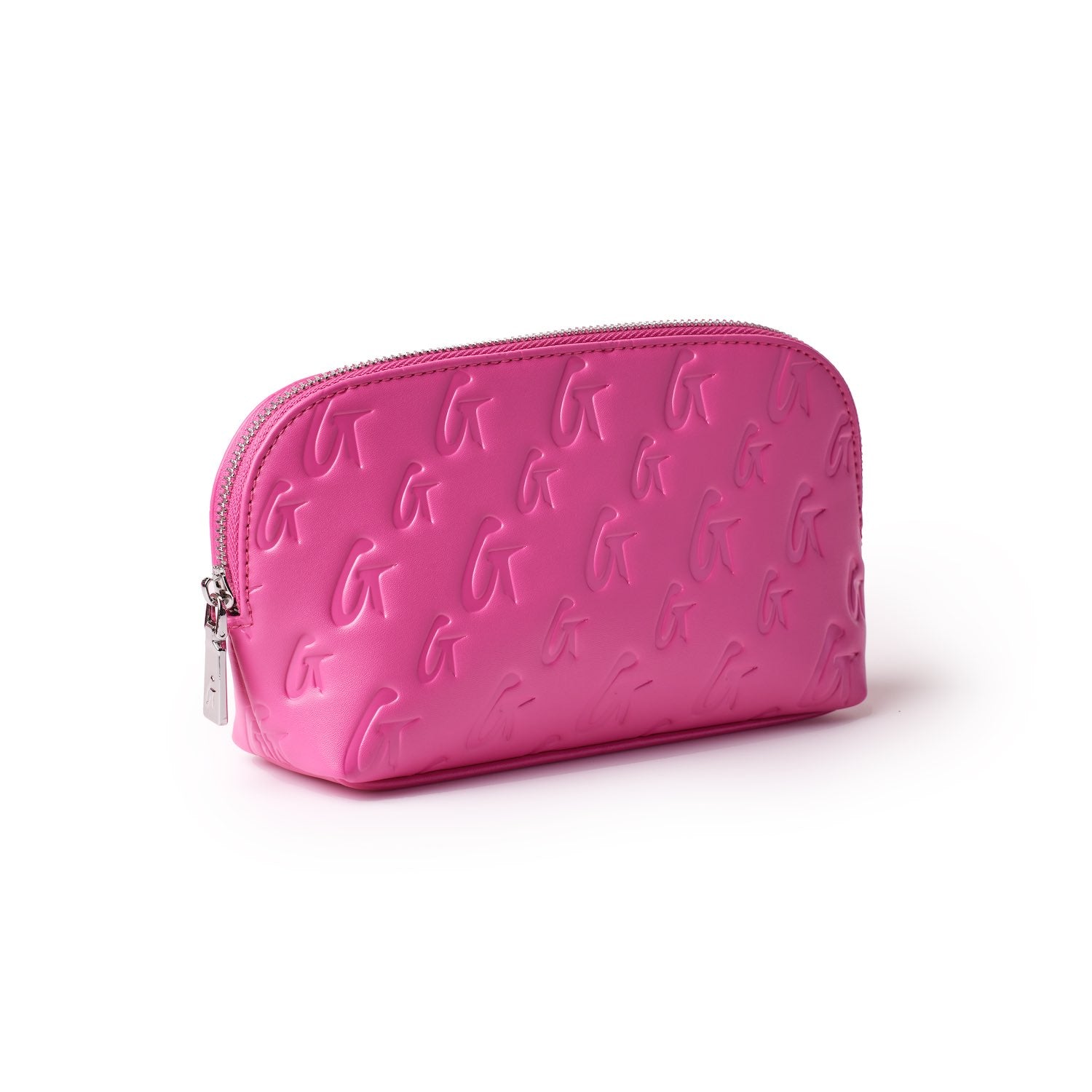 Monogram Cosmetic Pouch - Hot Pink | Travel Makeup Bag for Women | Waterproof & Durable Organizer for Toiletries, Cosmetics & Accessories | Perfect for Travel, Gym & Everyday Use