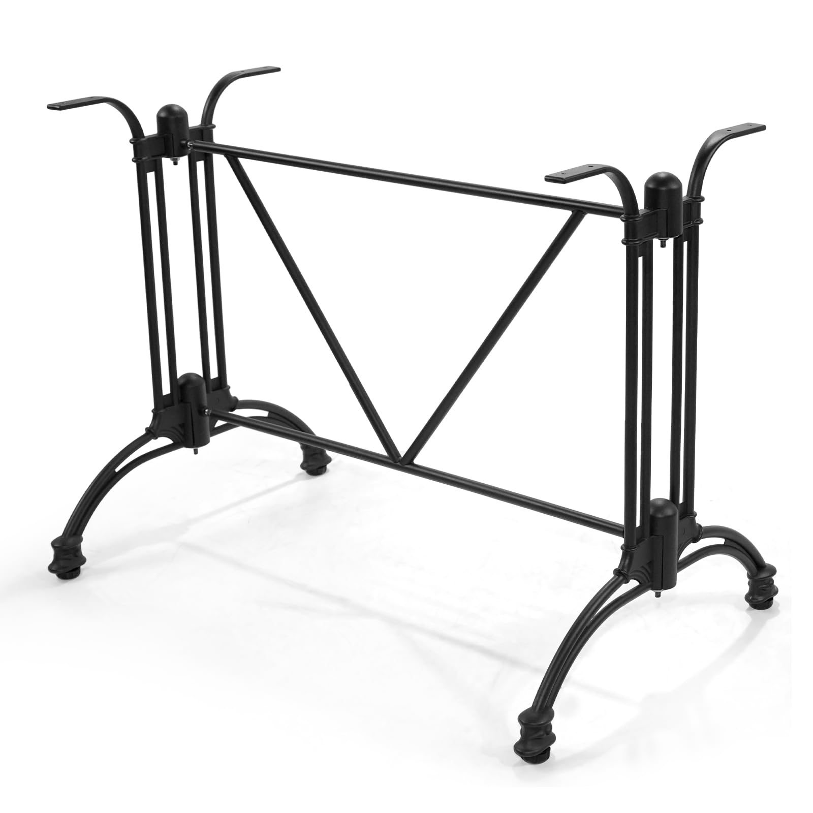 Sturdy Cast Aluminum Table Base with Cross Beam - Modern Minimalist Design 36.9