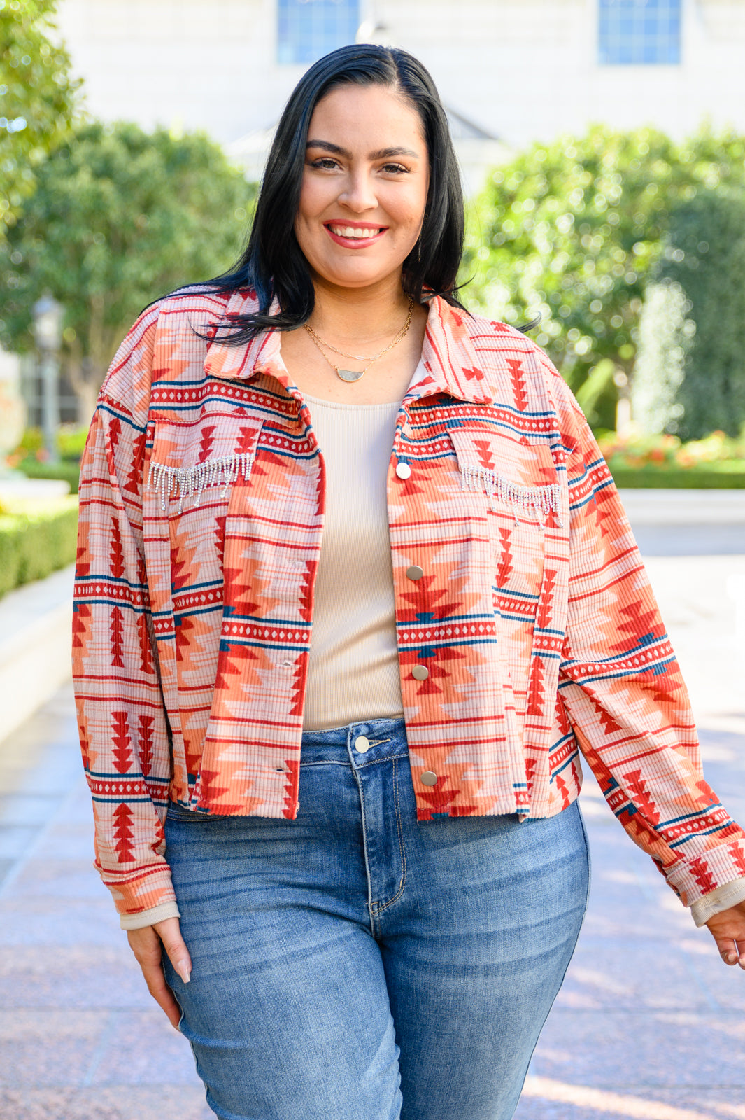 Stylish Western Print Jacket for Women - Trendy Cowboy Denim Jacket with Vintage Embroidery | Perfect for Country Music Festivals, Rodeo Events & Casual Outfits