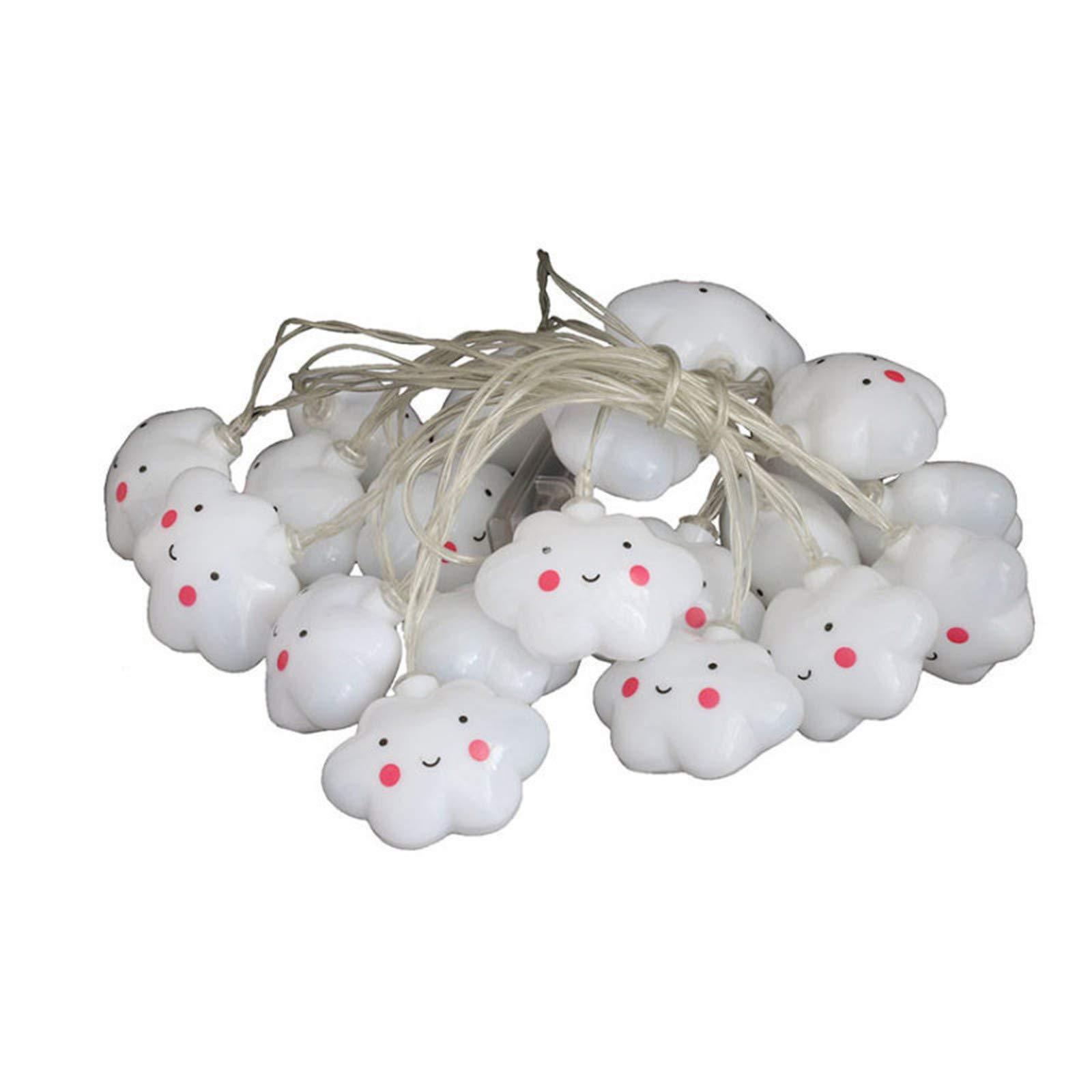 TEEGUI Moon Cartoon LED String Lights - 50ft Battery Operated Fairy Lights with 20 Window Decorations for Bedroom, Party, Wedding & Home Decor (Multicolor) - Perfect for Indoor/Outdoor Events, Christmas Tree Lighting & Cozy Ambiance