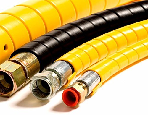 Heavy Duty 1.5 Inch HDPE Spiral Cable Sleeve - Flexible Plastic Wire Hose Protector (15ft, Black) | Ideal for Organizing Computer Wires, Automotive Cables & Home Electronics