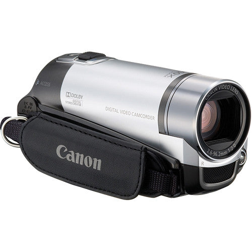 Canon FS200 HD Camcorder - Silver | 1080p Video Recording, 32x Optical Zoom, Image Stabilization | Perfect for Vlogging, Travel Videos & Family Events