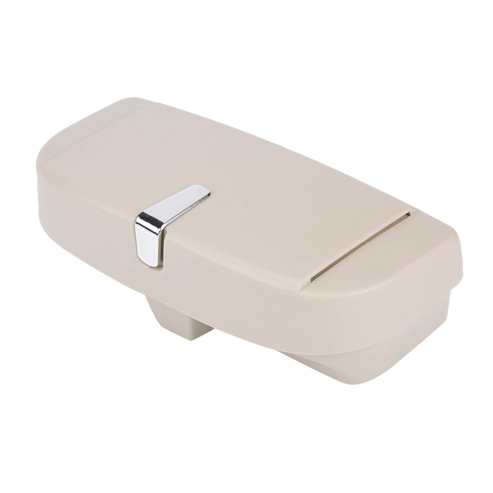 Kuuleyn Car Sunglasses Holder - ABS Plastic Universal Sunglasses Storage Clip Case Organizer Box for Vehicles (Beige) | Perfect for Road Trips, Commuting & Keeping Sunglasses Safe in Your Car