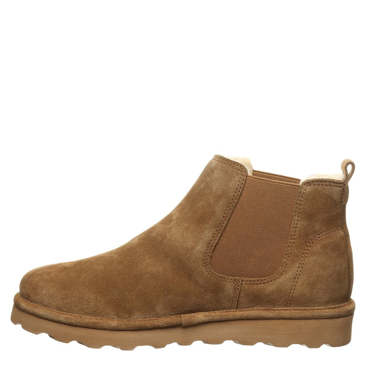 BEARPAW Men's Drew Slip-On Ankle Boots - Comfortable Winter Boots for Men in Multiple Colors | Perfect for Casual Outings, Hiking & Cold Weather Wear