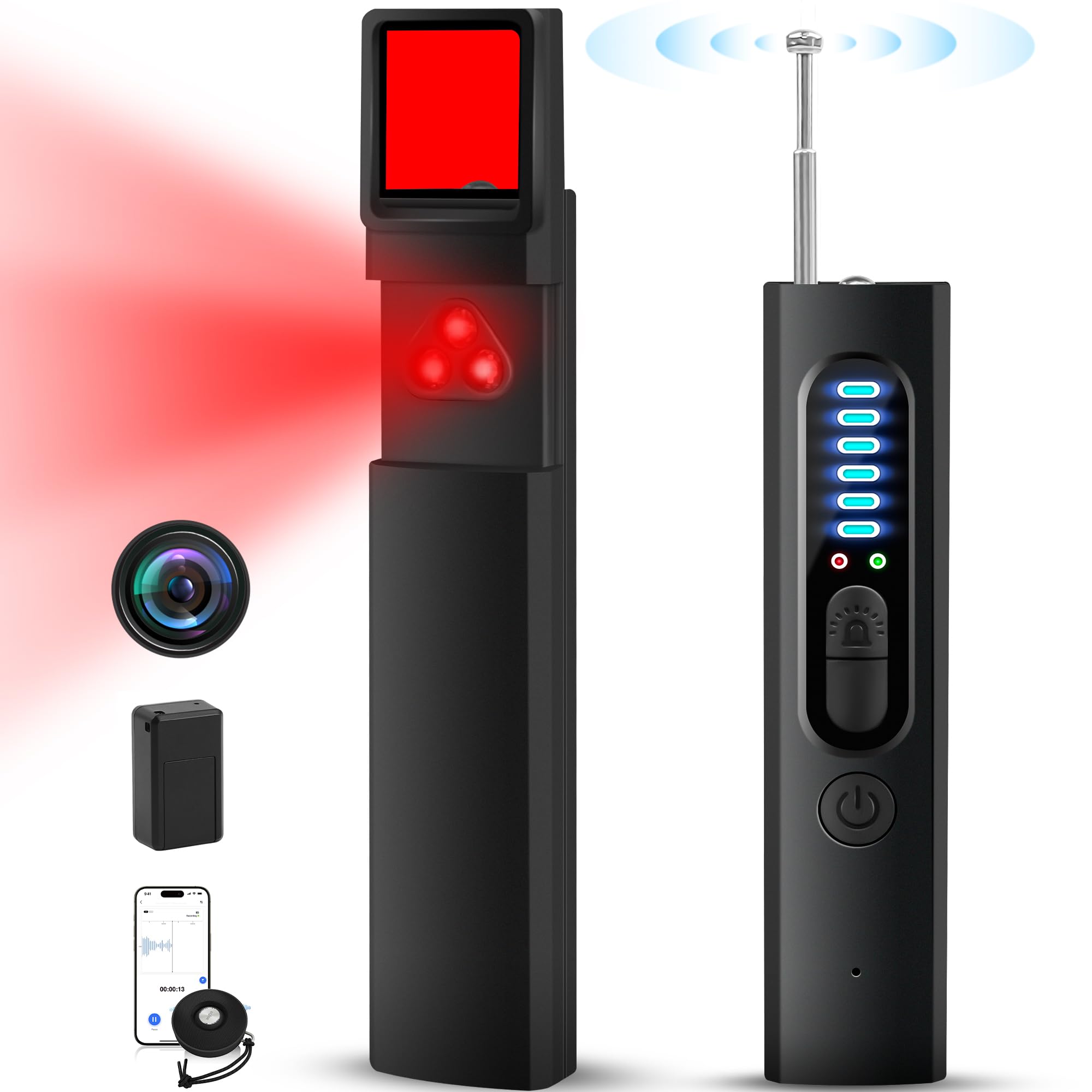 2024 Hidden Camera Detector - Anti-Spy RF Signal & Lens Finder for Hotels, Airbnb, Bathrooms & Changing Rooms | Portable Bug Sweeper for Privacy Protection