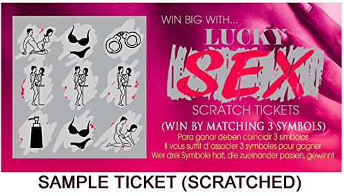 Lucky Sex Scratch Off Tickets - Pack of 2 Adult Novelty Cards for Parties, Bachelorette Gifts & Couples Games
