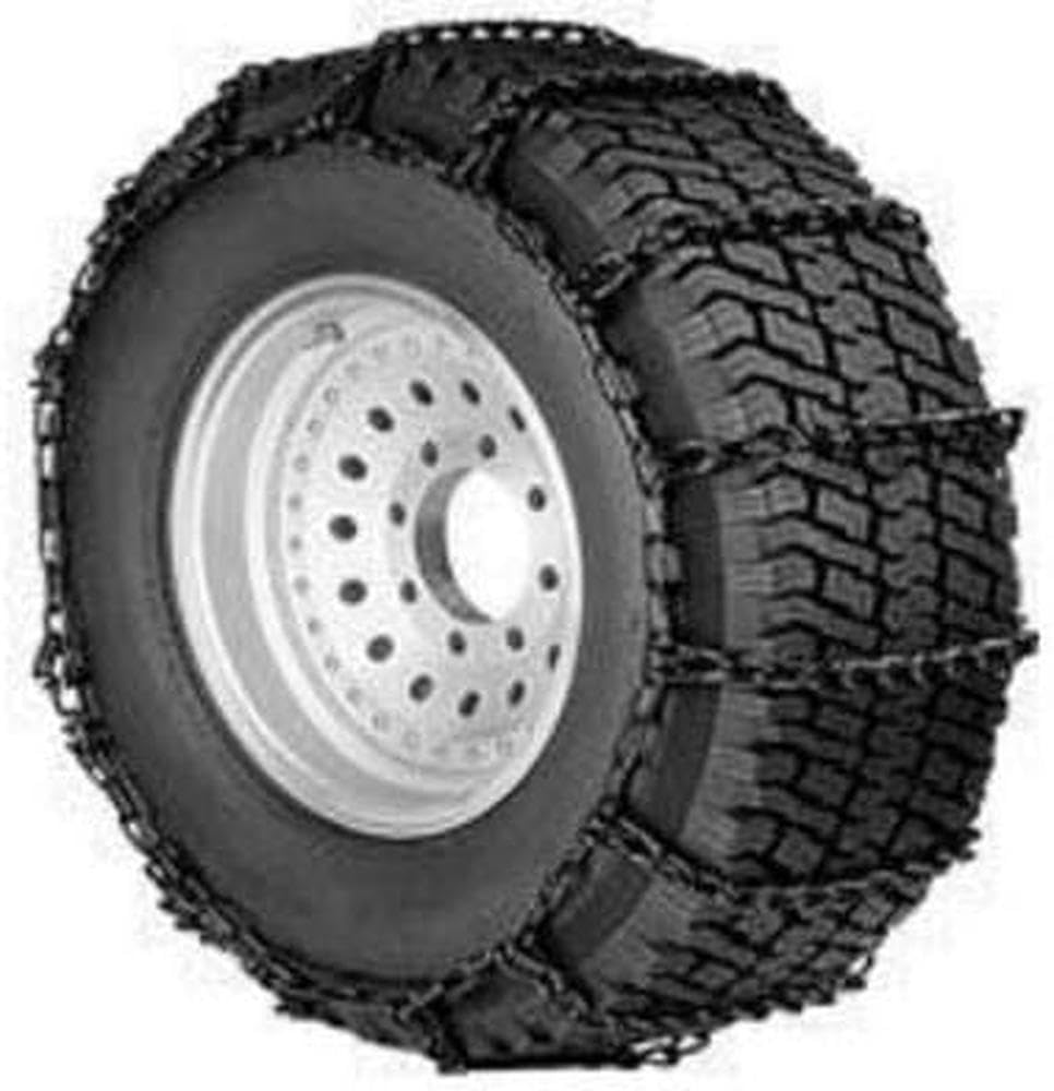 SCC QG2809 Quik Grip V-Bar Light Truck LRS Tire Traction Chains - Set of 2 for Snow & Ice - Heavy Duty Traction for Trucks & SUVs in Winter Driving Conditions