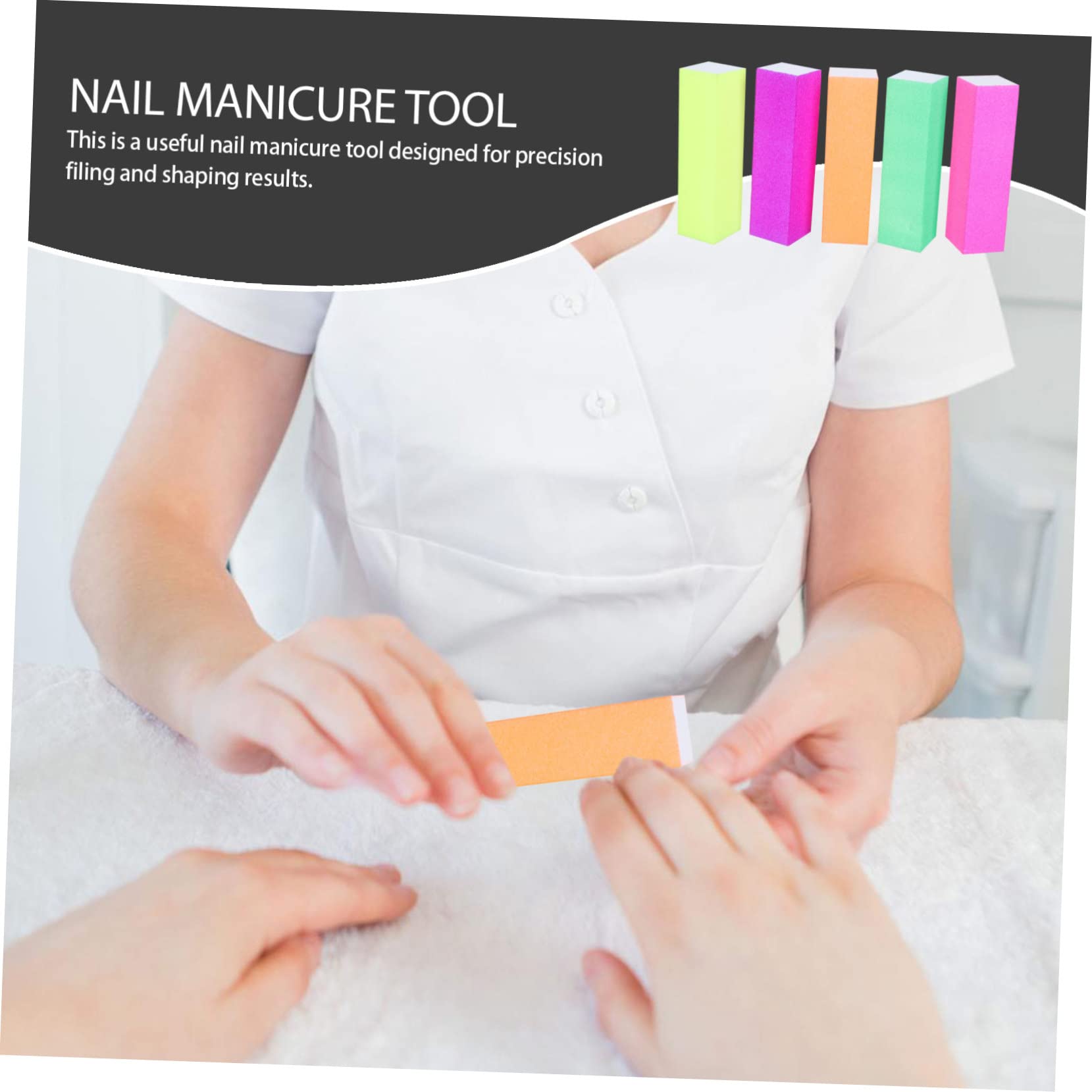 Professional Nail Files Set - High Elastic Nail Buffer Blocks for Manicures & Pedicures - Random Colors - Perfect for Salon, Home Use & DIY Nail Care