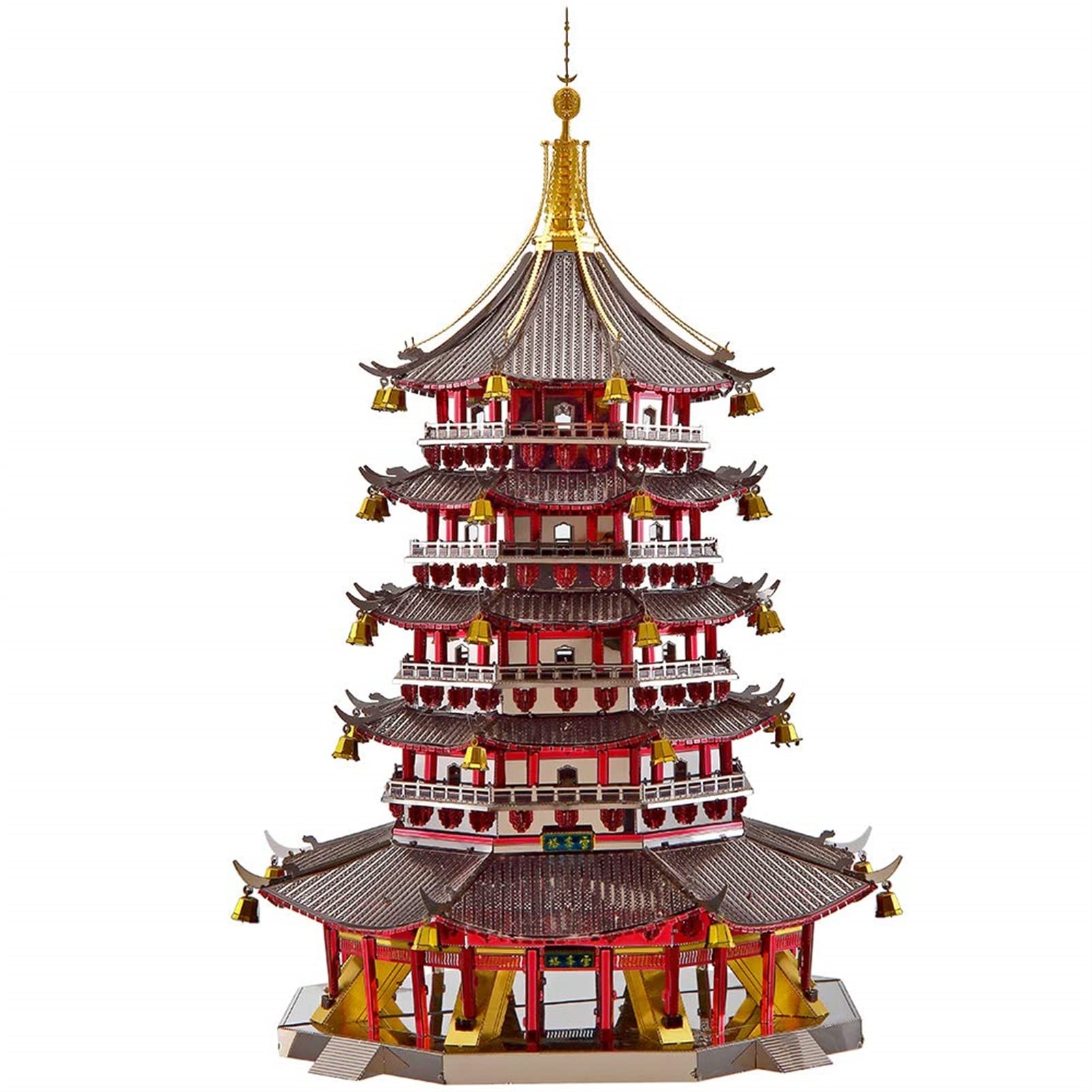 3D Metal Puzzle Model Kit - Leifeng Pagoda DIY Building Toy for Adults & Teens | 796 Pcs Chinese Traditional Architecture Brain Teaser | Perfect Gift for Family & Puzzle Lovers | Great for Stress Relief, Home Decor & STEM Learning