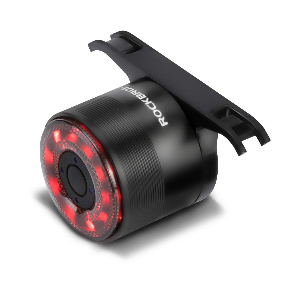 ROCKBROS Rechargeable Waterproof Bike Tail Light - High Visibility Rear Bicycle Light for Night Cycling, Commuting & Road Safety | USB Charging LED Bike Taillight for Mountain, Road & City Bikes