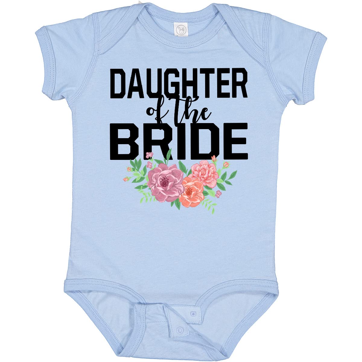 Inktastic Daughter of the Bride Floral Illustration Baby Bodysuit - Perfect for Wedding Parties, Bridal Showers & Family Photos