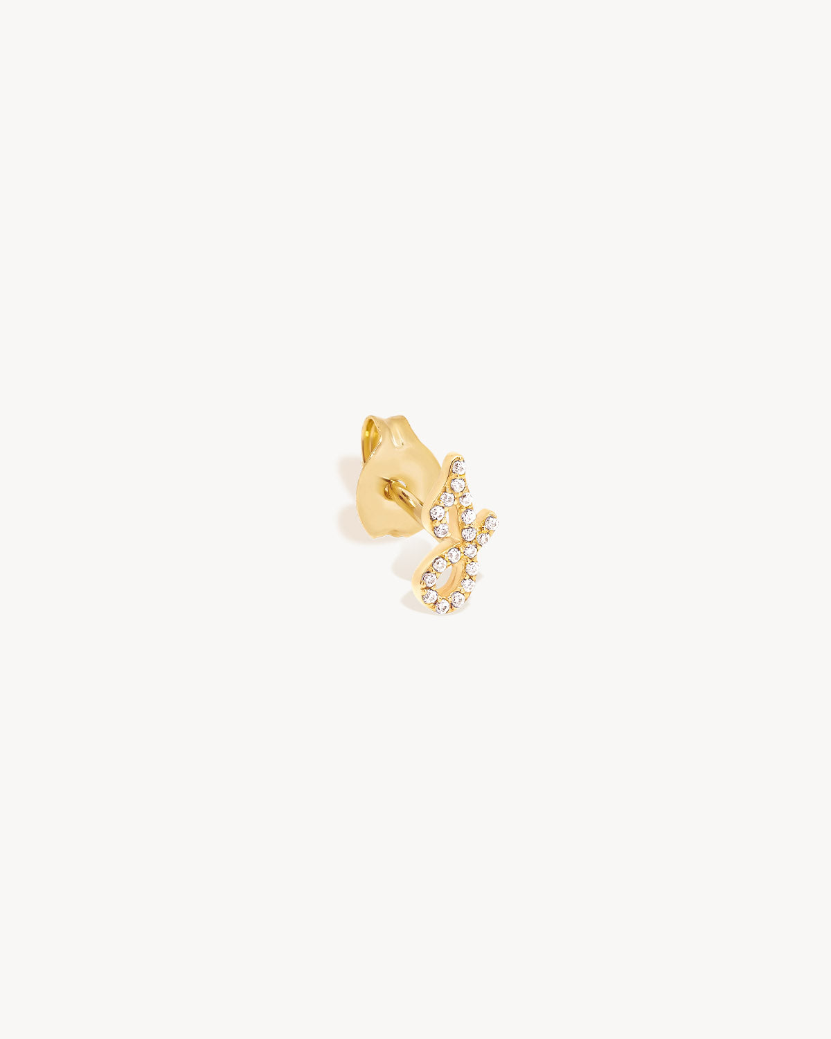 14K Solid Gold Forever Love Diamond Letter Earrings for Women - Dainty Initial Alphabet Studs for Everyday Wear, Gift for Her, Anniversary & Valentine's Day Jewelry