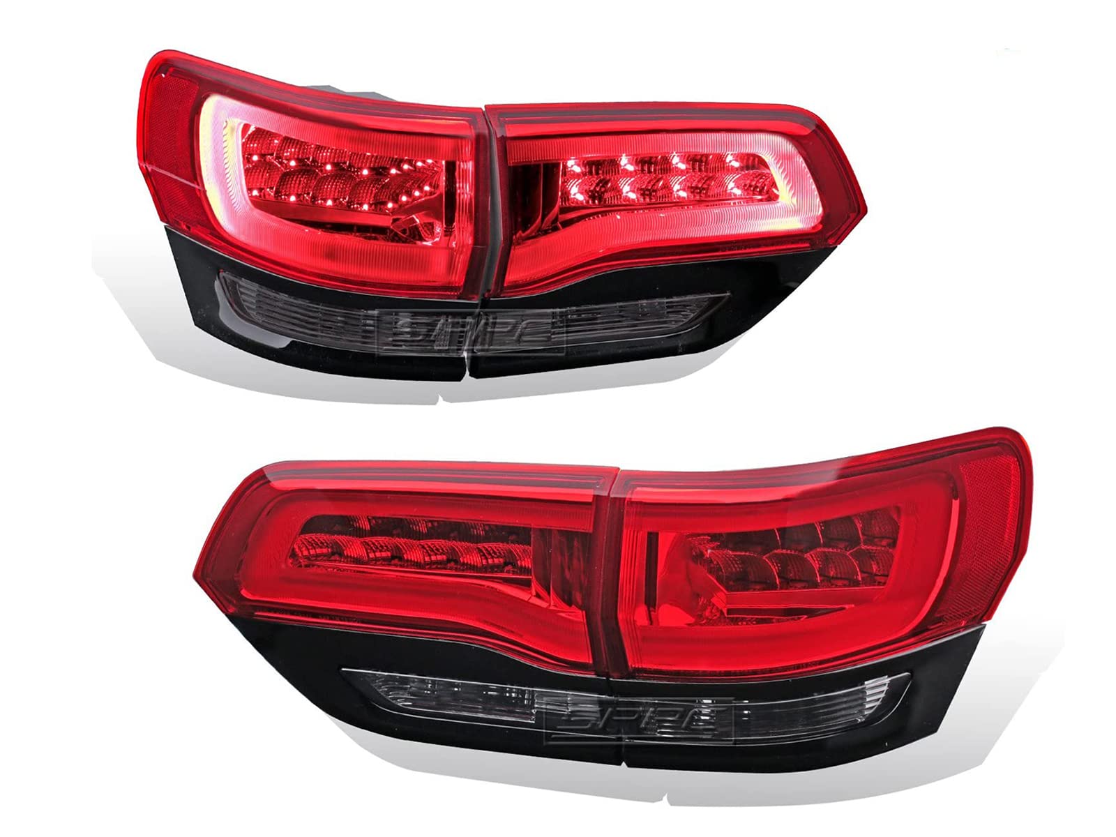 Smoke LED Tail Lights Set for Jeep Grand Cherokee (4-Piece) - Left & Right Side - Enhanced Visibility & Style for Night Driving & Off-Road Adventures