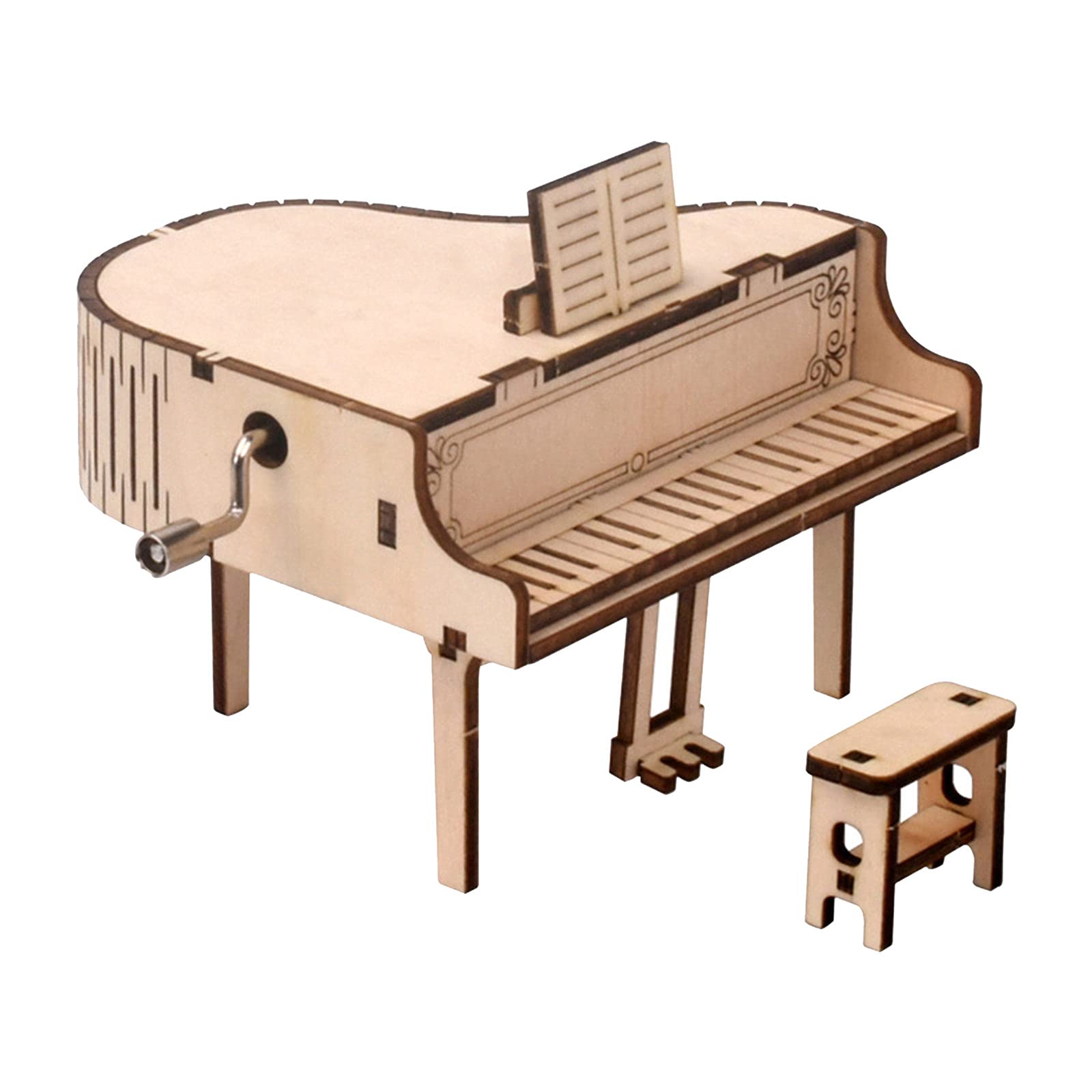 TOOYFUL DIY 3D Wooden Puzzle Craft Kit - Build Your Own Mini Piano Music Box | Fun STEM Educational Toy for Kids & Adults | Perfect Gift for Birthday, Christmas & Home Decor