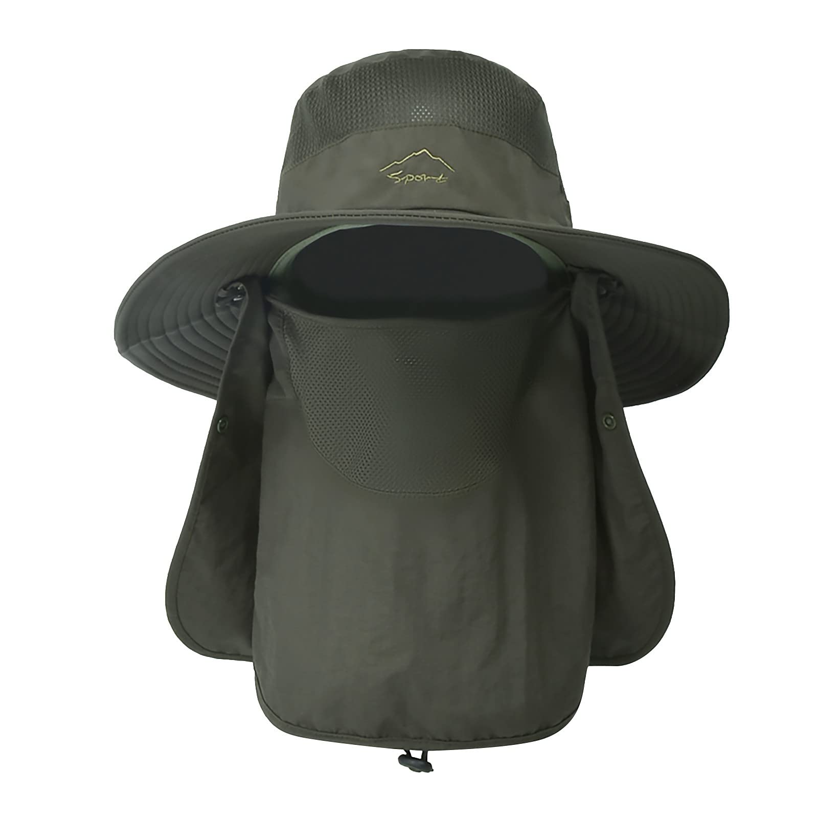 Women's UV Protection Wide Brim Ponytail Sun Hat - Breathable Mesh Bucket Cap for Summer, Beach, Fishing & Gardening | Outdoor Sun Hat for Women with Ponytail Hole